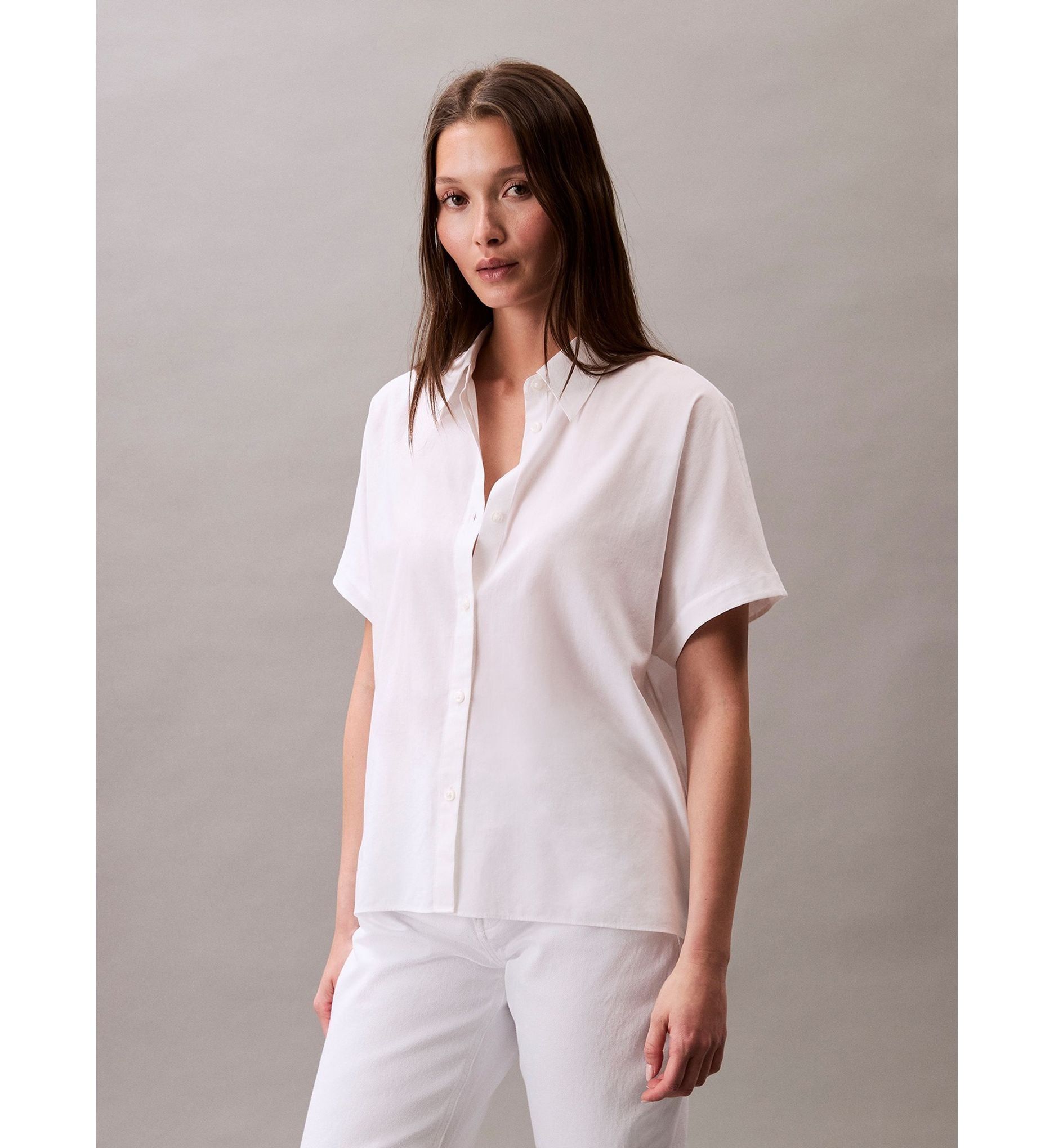 Calvin Klein - Áo sơ mi tay ngắn nữ CK Premium Dolman Shirt