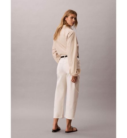 Calvin Klein - Quần Vải Nữ Cotton Cropped Barrel Leg Pant