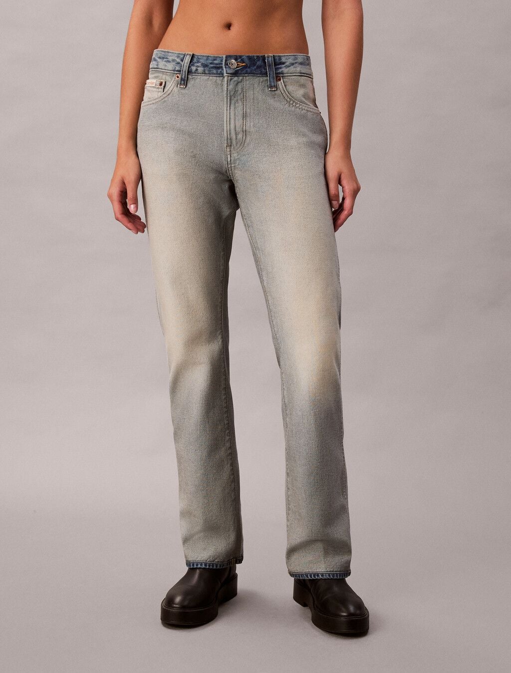 Calvin Klein - Quần jeans dài nữ Selvedge Relaxed Bootcut Jeans
