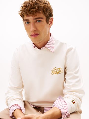 Tommy Hilfiger - Áo Sweatshirt Nam Heavy Twill C-Neck Sweatshirt