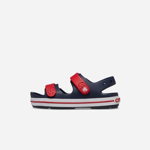 Crocs - Xăng đan trẻ em Crocband Cruiser Sandal Kid Navy/Varsity Red Lifestyle