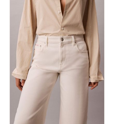 Calvin Klein - Quần Vải Nữ Cotton Cropped Barrel Leg Pant