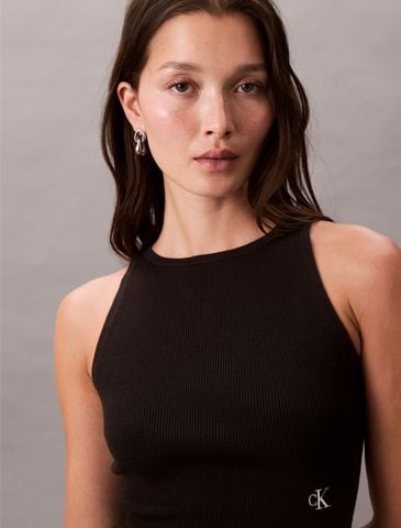 Calvin Klein - Áo ba lỗ nữ Tie Back Lyocell Rib Knit Tank Top - 4