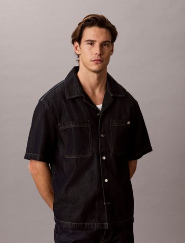 Calvin Klein - Áo Sơ Mi Nam Denim Camp Button-Down Shirt