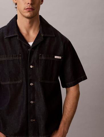 Calvin Klein - Áo Sơ Mi Nam Denim Camp Button-Down Shirt - 2
