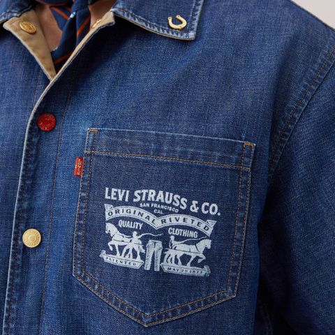 Levi's - Áo Sơ Mi Nam Tay Ngắn Men's Reversible Short-Sleeve Shirt Jacket - Yellow