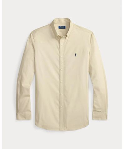 Ralph Lauren - Áo Sơ Mi Tay Dài Nam Custom Fit Stretch Poplin Coastal Beige