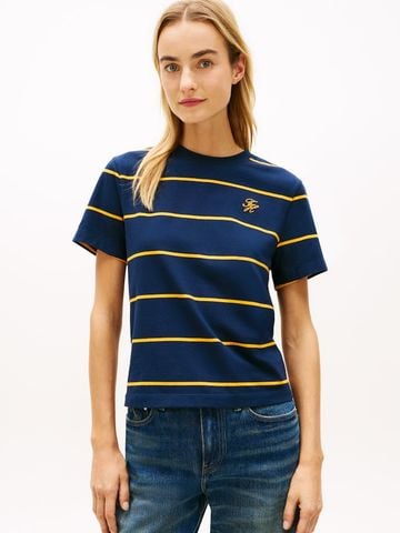 Tommy Hilfiger - Áo Thun Tay Ngắn Nữ Logo Embroidery Jersey Crew Neck T-Shirt