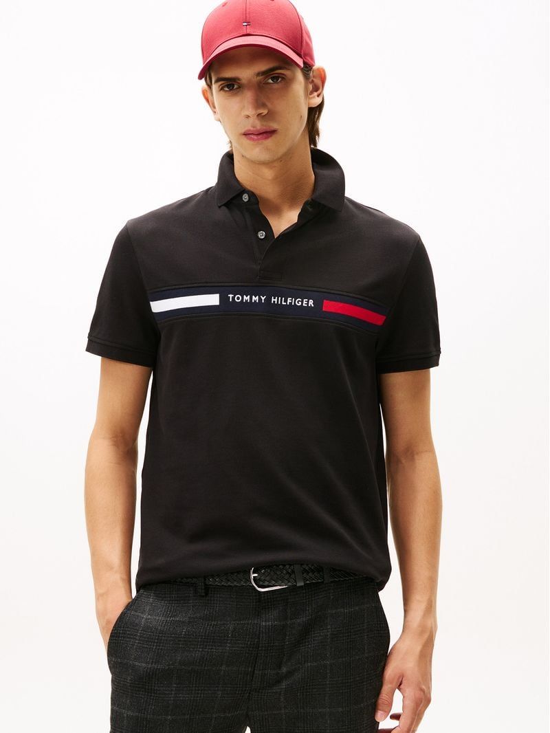 Tommy Hilfiger - Áo thun có cổ polo tay ngắn nam Hilfiger Chest Insert Regular Polo