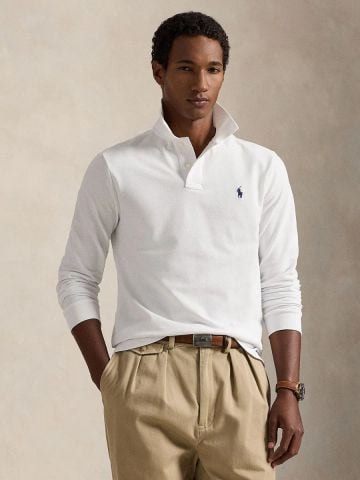 Ralph Lauren - Áo Thun Có Cổ Nam Custom Slim Fit Mesh Polo Shirt