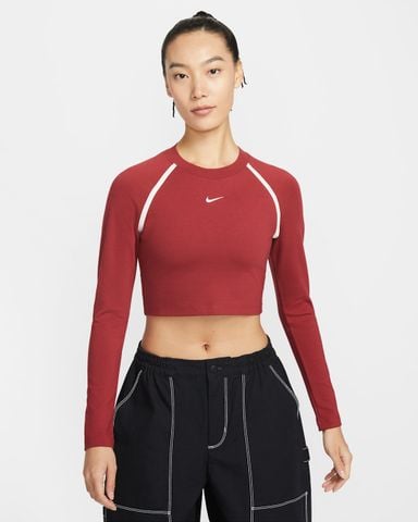 Nike - Áo Tay Dài Thể Thao Nữ Sportswear Women's Tight Long-Sleeve Cropped Top
