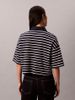 Calvin Klein - Áo Polo Nữ Cropped Pique Striped Polo