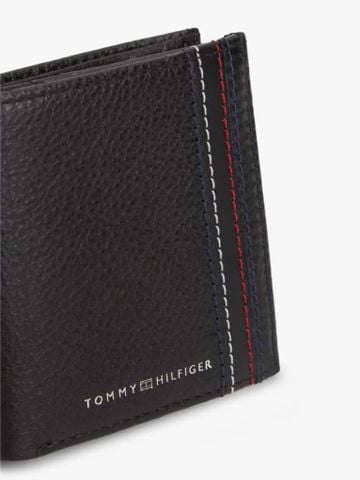 Tommy Hilfiger - Ví Nam Logo Pebble Grain Leather Trifold Wallet
