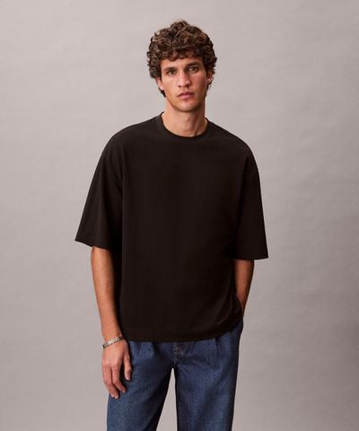 Calvin Klein - Áo Thun Tay Ngắn Nam Embossed Monogram Cooling Pique Relaxed Tee