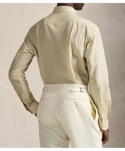 Ralph Lauren - Áo Sơ Mi Tay Dài Nam Custom Fit Stretch Poplin Coastal Beige