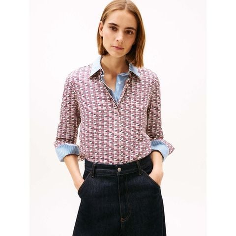 Tommy Hilfiger - Áo Sơ Mi Nữ Af Viscose Twill Long Sleeve Regular Shirt