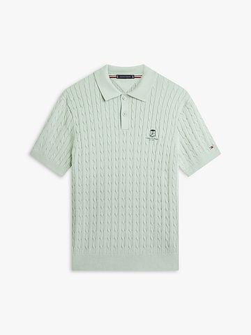 Tommy Hilfiger - Áo polo dệt kim Nam Regular Fit Embroidery Cable Knit Polo Shirt