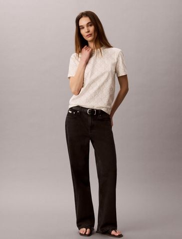 Calvin Klein - Áo Thun Tay Ngắn Nữ Classic Seasonal All Over Print Tee