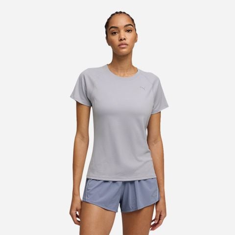 Puma - Áo Tay Ngắn Thể Thao Nữ Run Velocity Tee Poly