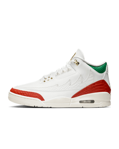 Nike - Giày thời trang thể thao Nam Air Jordan 3 Retro 'El Vuelo' Summit White and Pine Green