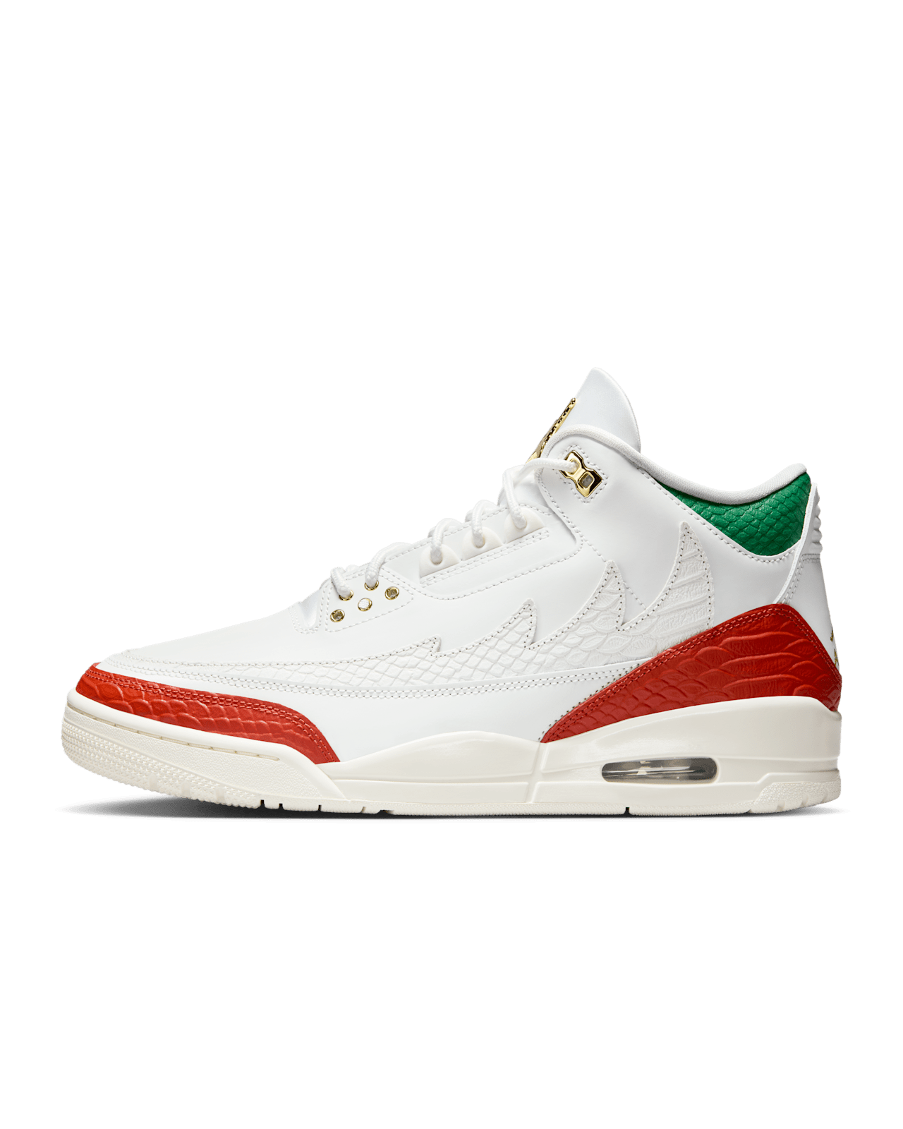 Nike - Giày thời trang thể thao Nam Air Jordan 3 Retro 'El Vuelo' Summit White and Pine Green