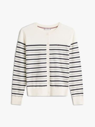Tommy Hilfiger - Áo Cardigan Nữ Fine Gauge Crew Neck Long Sleeve Cardigan