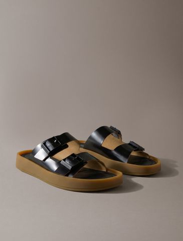 Calvin Klein - Dép Quai Ngang Nam CK Milo Leather Buckle Sandals