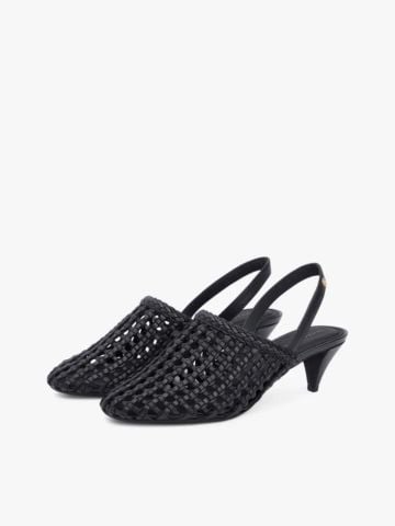 Tommy Hilfiger - Giày Thời Trang Nữ Woven Pointed Toe Slingback Heels