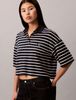 Calvin Klein - Áo Polo Nữ Cropped Pique Striped Polo