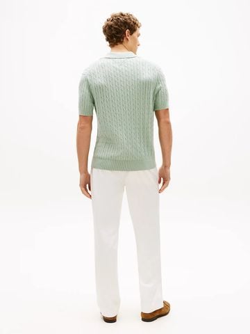 Tommy Hilfiger - Áo polo dệt kim Nam Regular Fit Embroidery Cable Knit Polo Shirt
