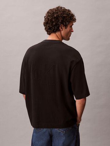 Calvin Klein - Áo Thun Tay Ngắn Nam Embossed Monogram Cooling Pique Relaxed Tee - 3