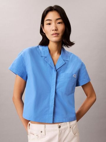 Calvin Klein - Áo Sơ Mi Nữ Cotton Poplin Boxy Shirt