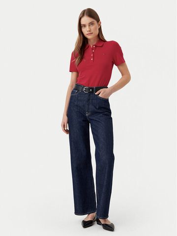 Tommy Hilfiger - Áo Thun Có Cổ Nữ 1985 Slim Pique Polo Short Sleeve