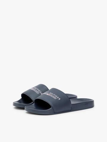 Tommy Hilfiger - Dép Quai Ngang Nam Logo Embroidery Pool Slides