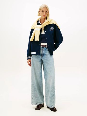 Tommy Hilfiger - Quần Jean Dài Nữ Denim Glis 70s Wide Leg High Waist Twist