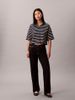 Calvin Klein - Áo Polo Nữ Cropped Pique Striped Polo