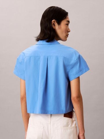 Calvin Klein - Áo Sơ Mi Nữ Cotton Poplin Boxy Shirt - 3
