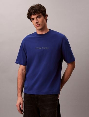 Calvin Klein - Áo Thun Tay Ngắn Nam Relaxed Standard Logo Crewneck