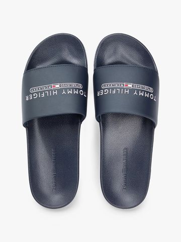 Tommy Hilfiger - Dép Quai Ngang Nam Logo Embroidery Pool Slides