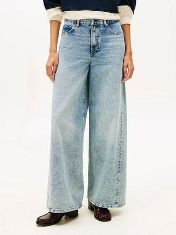 Tommy Hilfiger - Quần Jean Dài Nữ Denim Glis 70s Wide Leg High Waist Twist