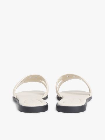 Tommy Hilfiger - Dép Quai Ngang Nữ Leather TH Monogram Strap Mules