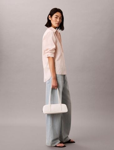 Calvin Klein - Túi Đeo Vai Nữ Glossy Foil Logo Bauletto Shoulder Bag