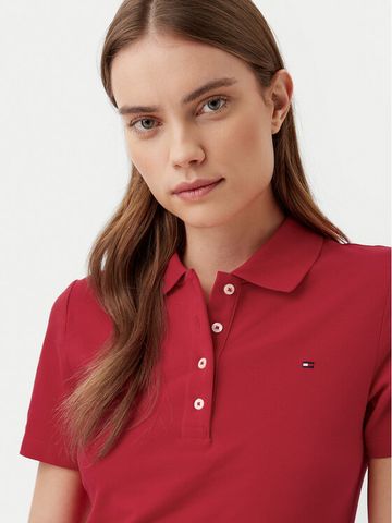 Tommy Hilfiger - Áo Thun Có Cổ Nữ 1985 Slim Pique Polo Short Sleeve