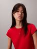 Calvin Klein - Áo Thun Tay Ngắn Nữ Lunar New Year Mercerized Cotton Calvin Klein Emblem Baby Tee