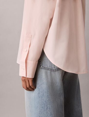 Calvin Klein - Áo Sơ Mi Nữ Relaxed Cotton Poplin Shirt