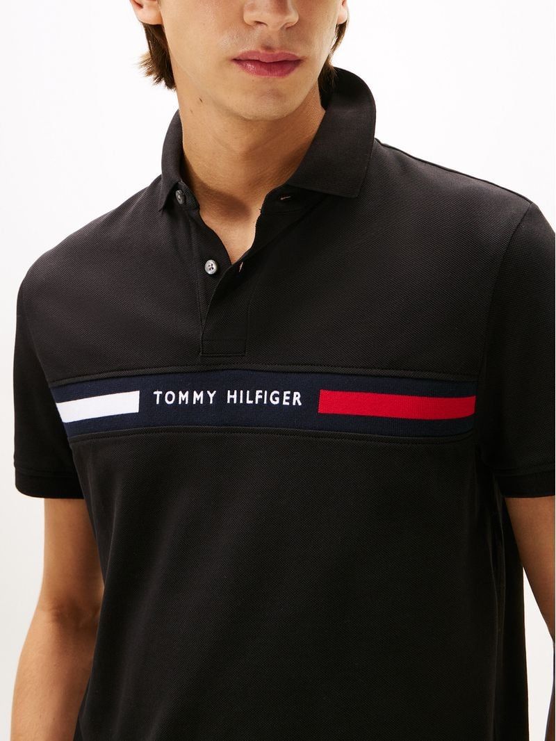 Tommy Hilfiger - Áo thun có cổ polo tay ngắn nam Hilfiger Chest Insert Regular Polo