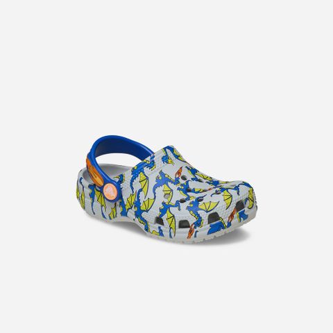 Crocs - Giày Trẻ Em Cho Bé Classic Clog T Dragon Graphic Atmosphere