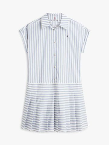Tommy Hilfiger - Đầm Tay Ngắn Nữ Gold-Tone Button Relaxed Mini Shirt Dress