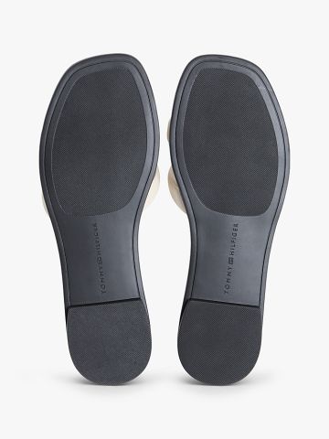 Tommy Hilfiger - Dép Quai Ngang Nữ Leather TH Monogram Strap Mules