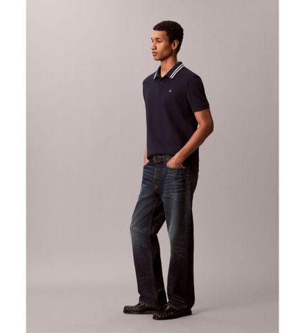 Calvin Klein - Áo Thun Có Cổ Nam Monogram Pique Tipped Polo
